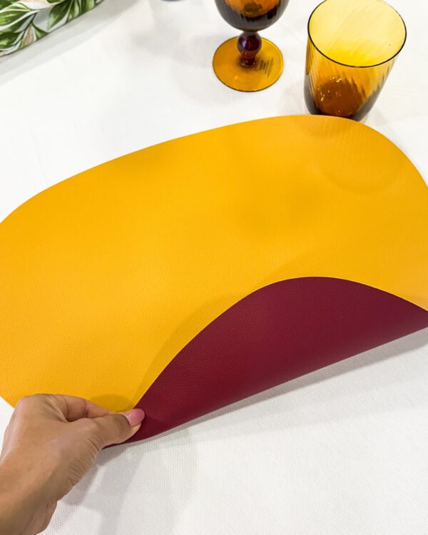 Tovaglietta in Similpelle 45x37 Cm Goffrata Double Face Goccia