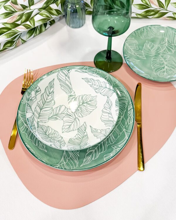 Tovaglietta in Similpelle 45x37 Cm Goffrata Double Face Goccia