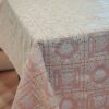 Tokyo Lace Tovagliato a Metraggio Effetto Merletto Con Doppio Fondo Arancio Larghezza 137 Cm