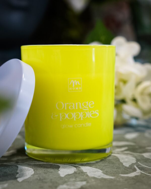 Candela Fluo Orange e Poppies e Amalfi Citrus Mercury in Vetro con Coperchio-20121