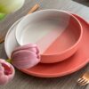 Servizio di Piatti Skandik Coral Pezzi 3 Tonalità di Rosa