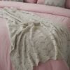 Coperta In Maglia Colore Naturale Preziosa Home