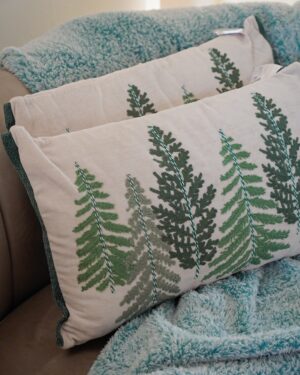 Cuscino Arredo Rettangolare Alberi in Velvet 35x60 Cm