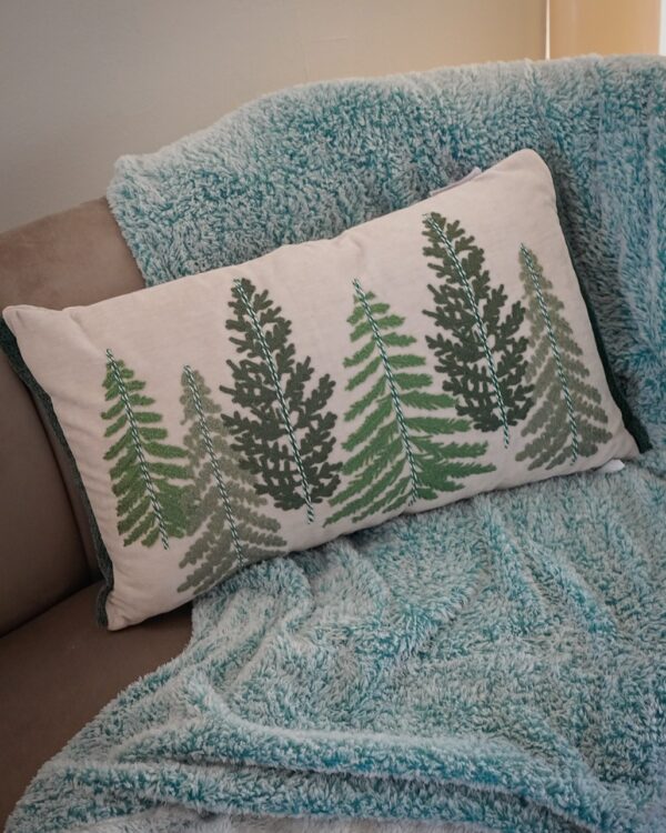 Cuscino Arredo Rettangolare Alberi in Velvet 35x60 Cm
