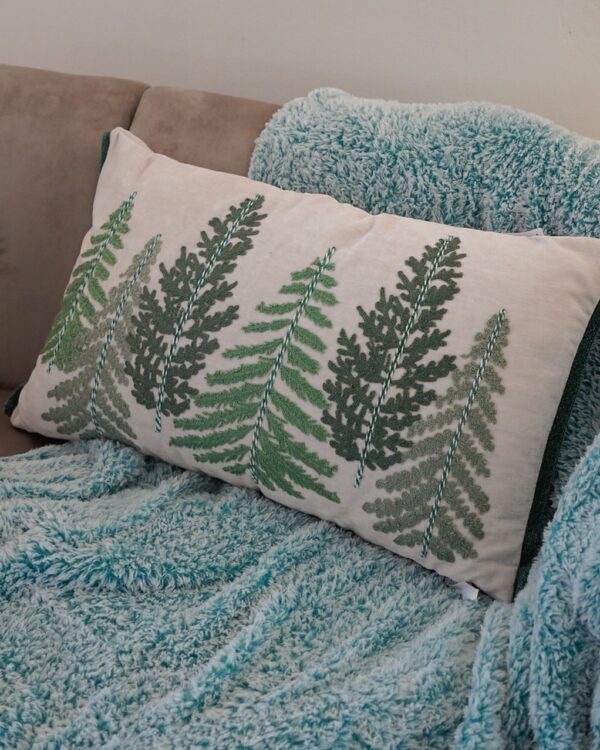 Cuscino Arredo Rettangolare Alberi in Velvet 35x60 Cm