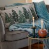 Cuscino Arredo Rettangolare Alberi in Velvet 35x60 Cm