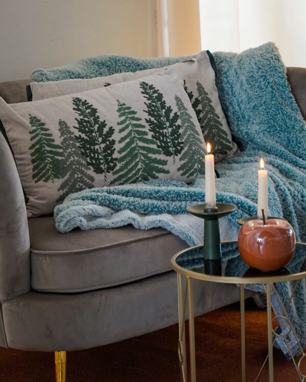 Cuscino Arredo Rettangolare Alberi in Velvet 35x60 Cm