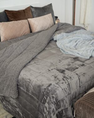 Trapunta Piumone Giorgia Velvet Con Interno in Pelliccia