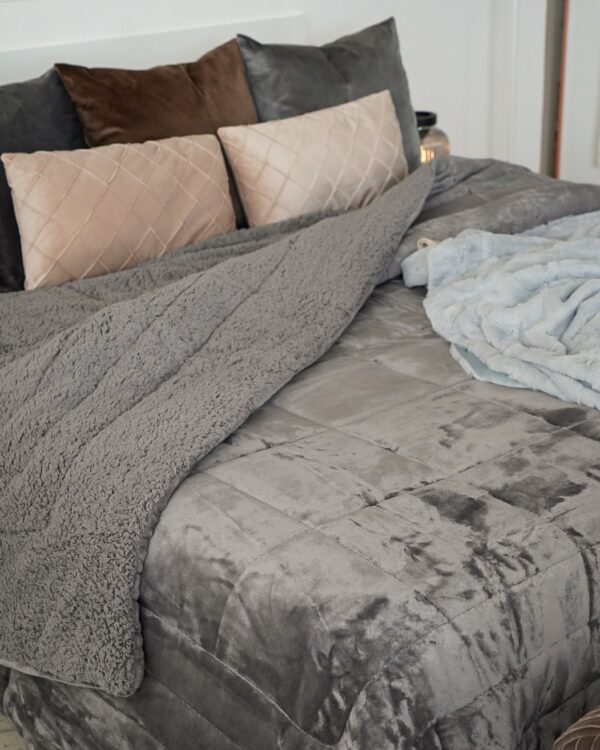 Trapunta Piumone Giorgia Velvet Con Interno in Pelliccia