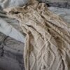 Coperta in Maglia Intrecciata Colore Naturale Preziosa Lucjry