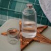 Bottiglia in Vetro Con Tappo Bicchiere 3 Modelli