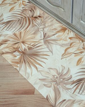Tappeto Passatoia Tropic Tortora in vinile a metraggio larghezza 50 cm